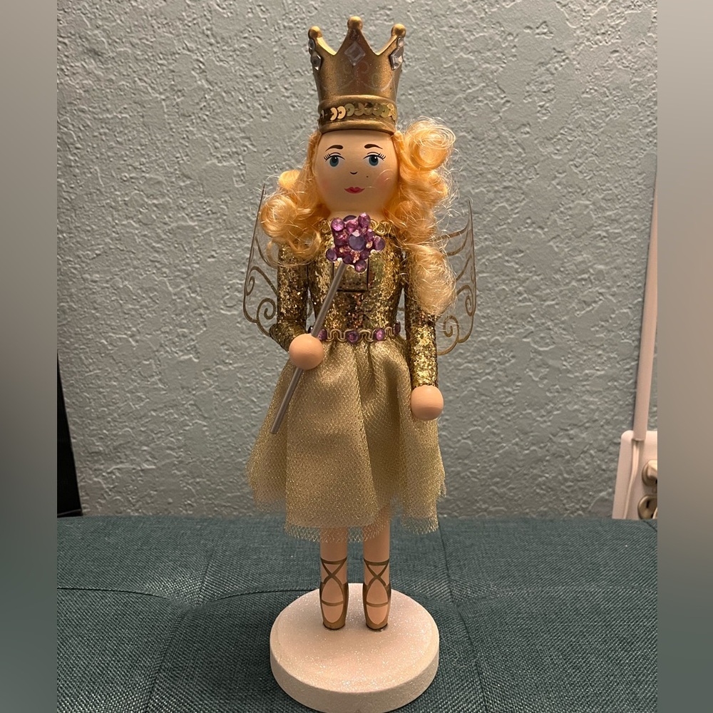 14 inch Customized Gold and Purple Sugar Plum Fairy Princess Nutcracker